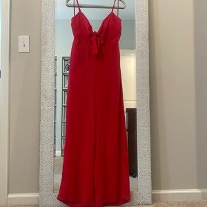 Red cut out detail Jumpsuit